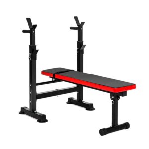 Press Banca Abdominal Reclinable Para Pesas Con Rack - Negro / Tamaño Único