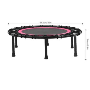 Trampolín Salto Redondo Con Elásticos PROFESIONAL - Rosa - Imagen 3