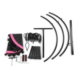Trampolín Salto Redondo Con Elásticos PROFESIONAL - Rosa - Imagen 4