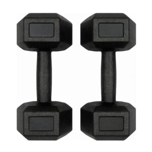 Par Mancuernas Hexagonales Caucho 5 Kg Boost Fitness - Negro - Imagen 3
