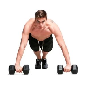 Par Mancuernas Hexagonales Caucho 5 Kg Boost Fitness - Negro - Imagen 4
