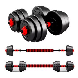 Set De Mancuernas 15 Kg Barra Armable Ajustable - Negro - Imagen 4