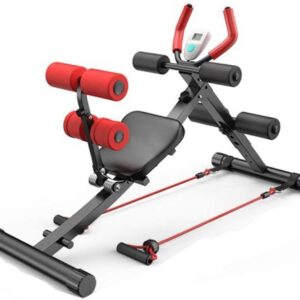 Maquina Abdominales 4 en 1 Profesional Bandas Elásticas - Negro