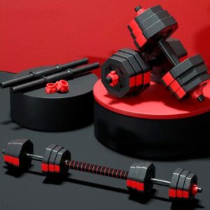 Mancuernas Ajustables Set 20kg 3 En 1 + Barra + Kettlebell - Tamaño Único - Imagen 6