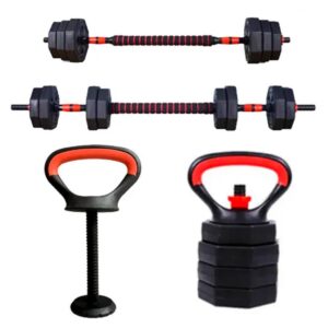 Mancuernas Ajustables Set 20kg 3 En 1 + Barra + Kettlebell - Tamaño Único - Imagen 7