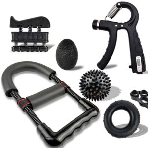 Fortalecedor De Agarre Ejercitador De Dedo Mano Elastica Kit - Negro / Tamaño Único - Imagen 3