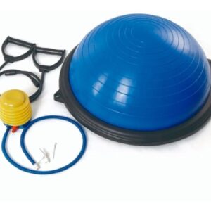 Balon Bosu 60cm + Manillas+Inflador - Azul