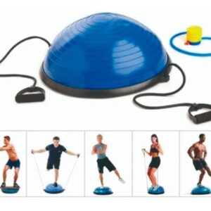 Balon Bosu 60cm + Manillas+Inflador - Azul - Imagen 3